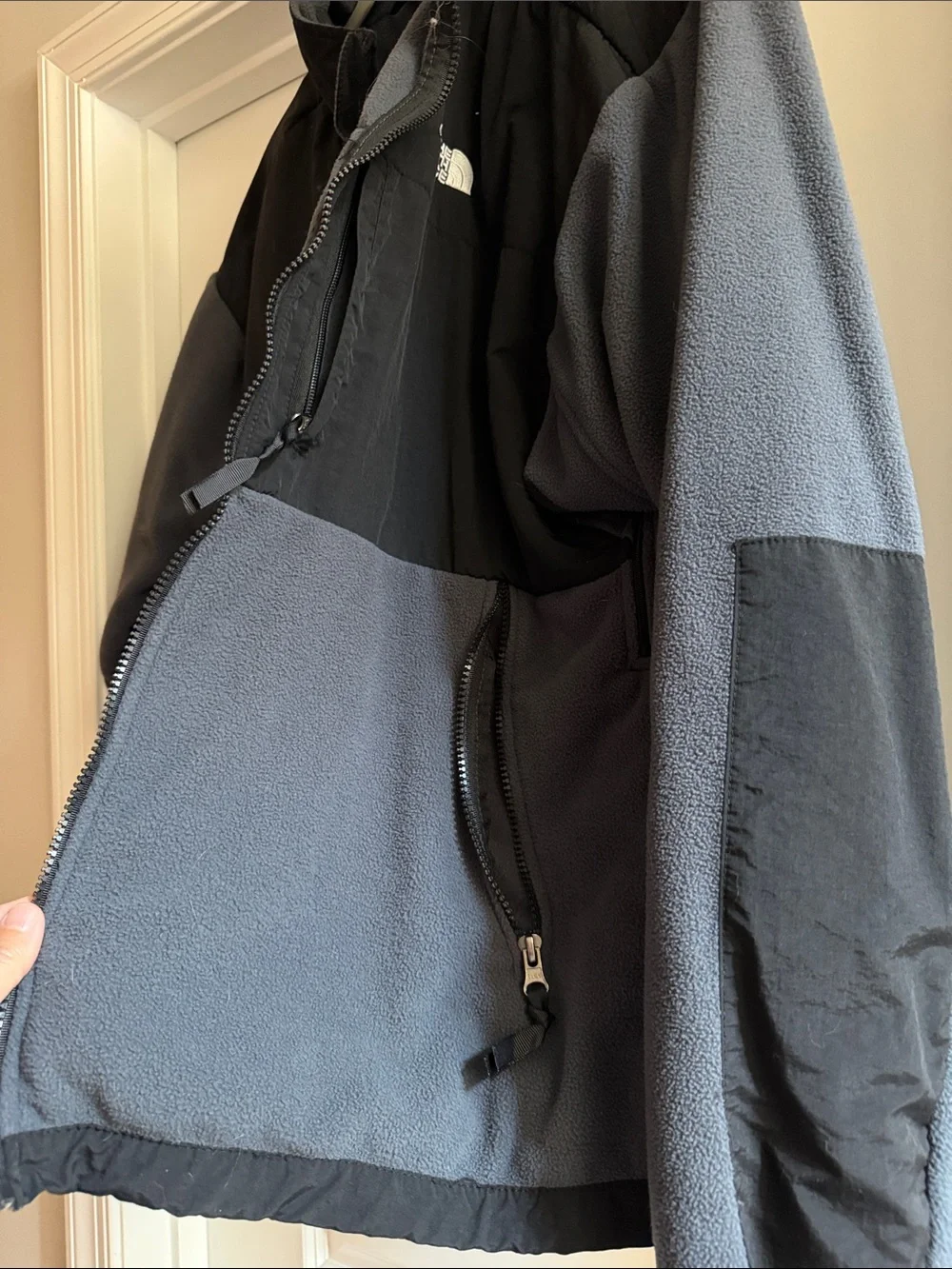 The North Face Men's Black and Gray Fleece Jacket
